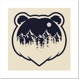 Bear Illustration Posters and Art